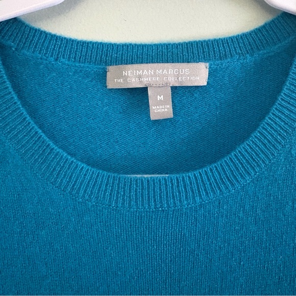 Neiman Marcus 100% Cashmere Bright Blue Sweater Dress Size M - Picture 7 of 13
